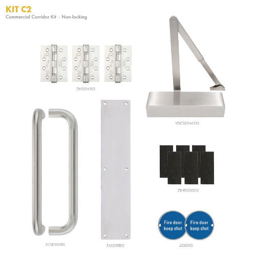 Zoo Hardware Commercial Corridor Non-Locking Fire Door Pack