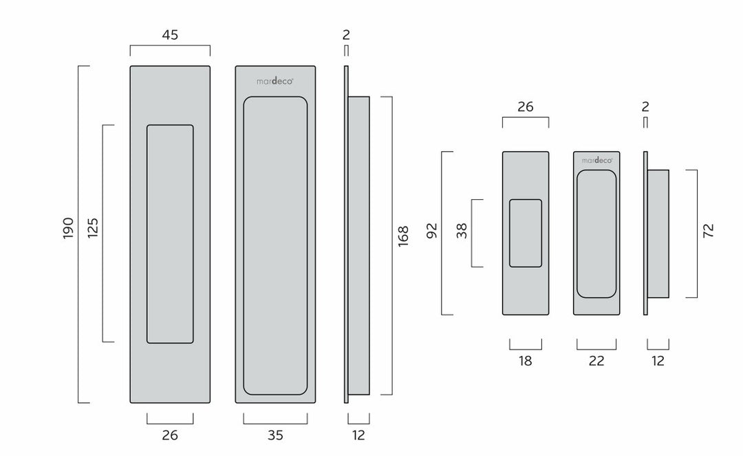 MARDECO 8008 Flush Pull Set