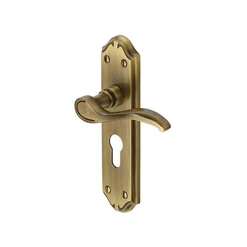 M.Marcus Heritage Brass Verona Lever Handle on Plate