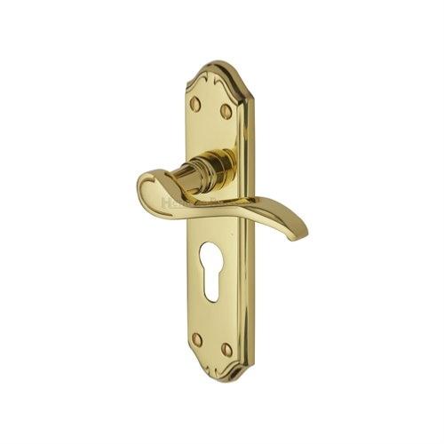 M.Marcus Heritage Brass Verona Lever Handle on Plate