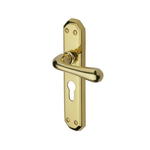 M.Marcus Heritage Brass Charlbury Lever Handle on Plate