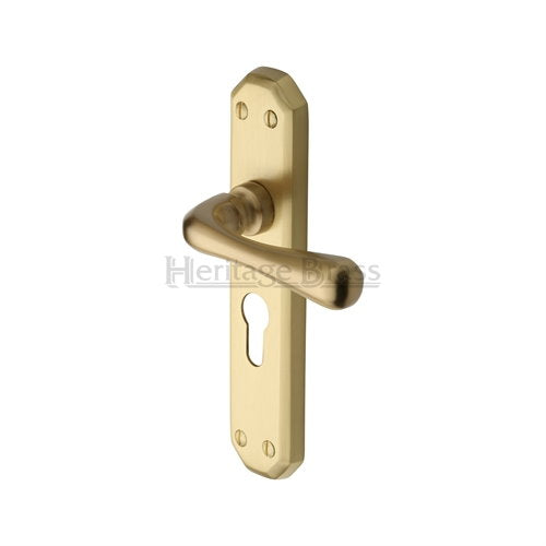 M.Marcus Heritage Brass Charlbury Lever Handle on Plate