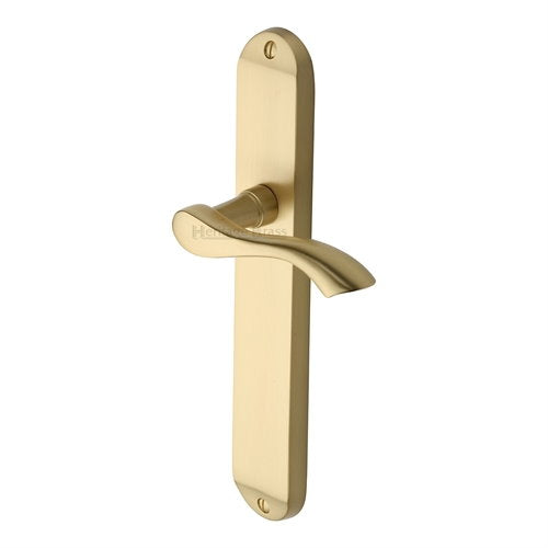 M.Marcus Heritage Brass Algarve Lever Handle on Long Plate