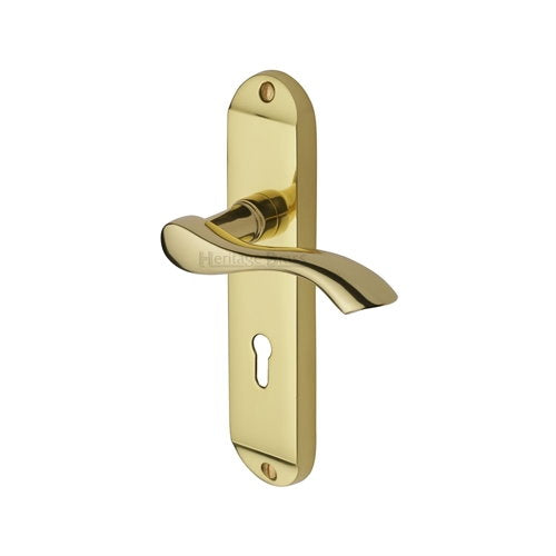 M.Marcus Heritage Brass Algarve Lever Handle on Plate