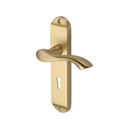 M.Marcus Heritage Brass Algarve Lever Handle on Plate