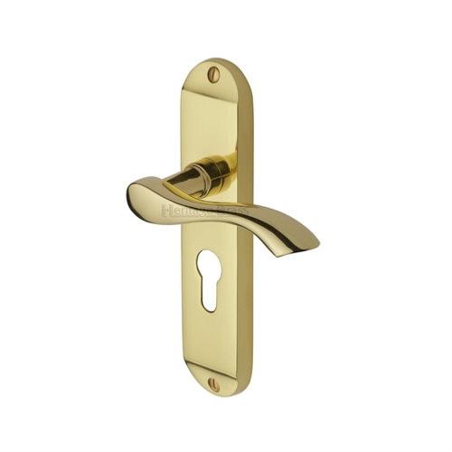 M.Marcus Heritage Brass Algarve Lever Handle on Plate