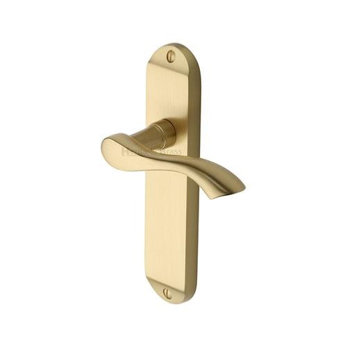 M.Marcus Heritage Brass Algarve Lever Handle on Plate