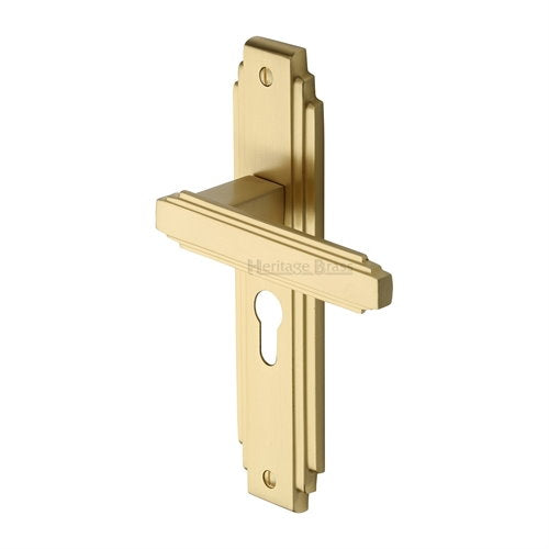 M.Marcus Heritage Brass Astroria Lever Handle on Plate