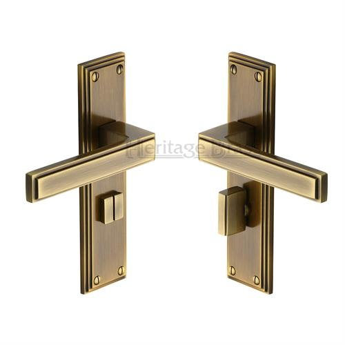 M.Marcus Heritage Brass Atlantis Lever Handle on Plate