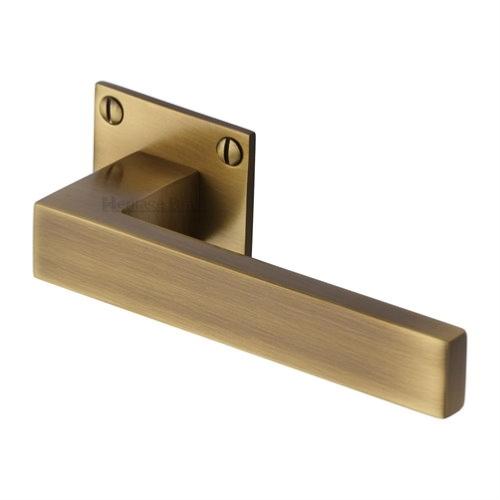 M.Marcus Heritage Brass Delta Low Profile Lever Handle Set