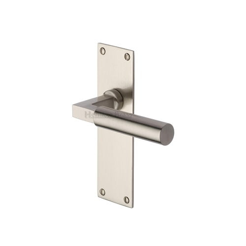 M.Marcus Heritage Brass Bauhaus Low Profile Lever Handle on Plate