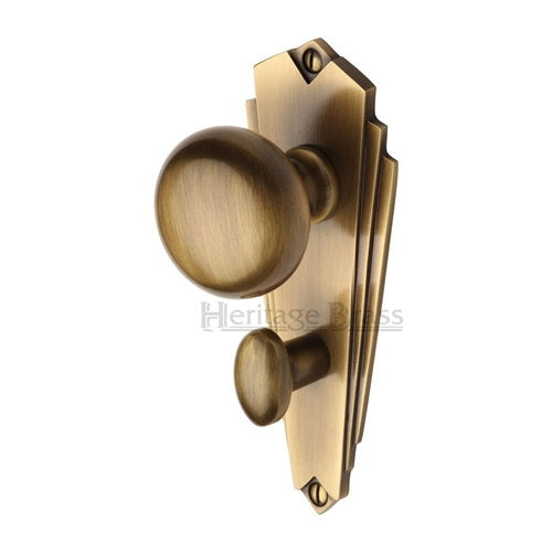 M.Marcus Heritage Brass Broadway Knob on Plate