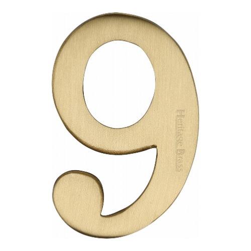 M.Marcus Heritage Brass C1568 Self-Adhesive Number 9