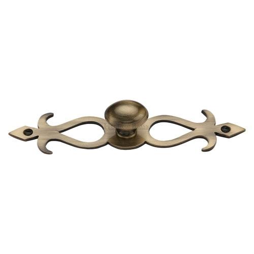 M.Marcus Heritage Brass C3072 Cabinet Knob & Backplate