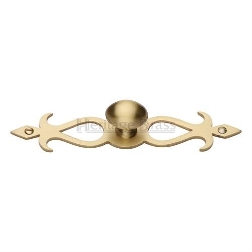 M.Marcus Heritage Brass C3072 Cabinet Knob & Backplate