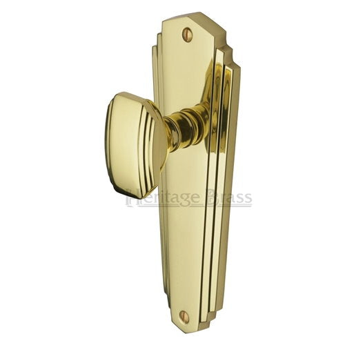 M.Marcus Heritage Brass Charlston Knob on Plate