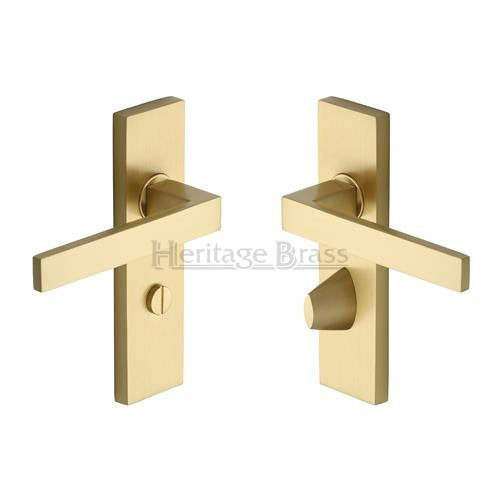 M.Marcus Heritage Brass Delta Lever Handle on Plate