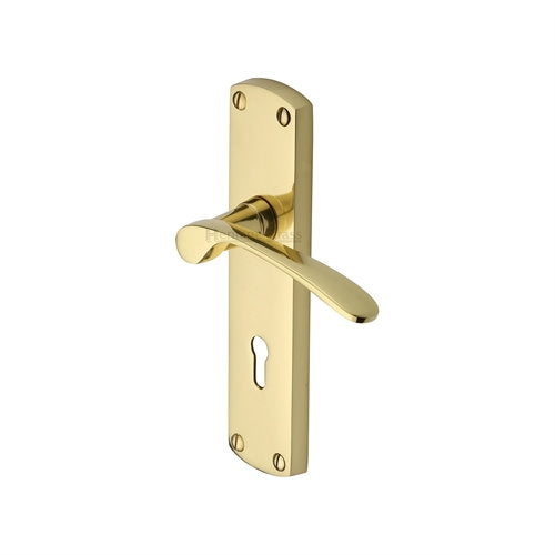 M.Marcus Heritage Brass Diplomat Lever Handle on Plate