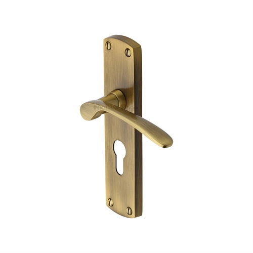 M.Marcus Heritage Brass Diplomat Lever Handle on Plate