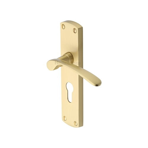 M.Marcus Heritage Brass Diplomat Lever Handle on Plate