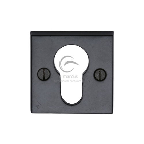 M.Marcus Black Iron Rustic FB158 Square Euro Profile Escutcheon