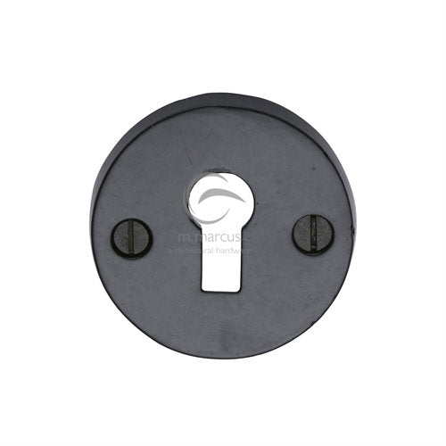 M.Marcus Black Iron Rustic FB553 Round Lever Key Escutcheon