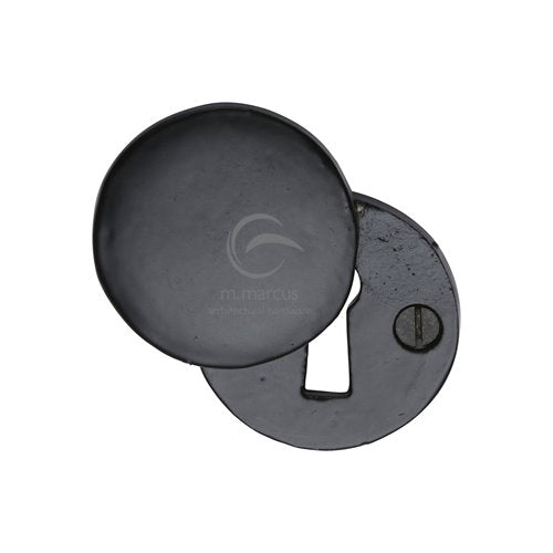 M.Marcus Black Rustic Iron FB554 Lever Key Swing Cover Escutcheon