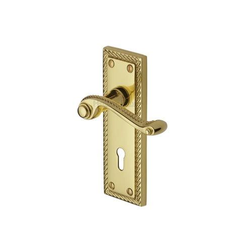 M.Marcus Heritage Brass Georgian Lever Handle on Plate