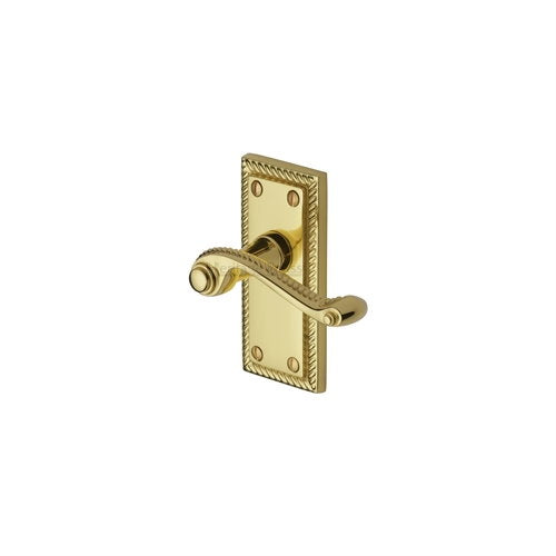 M.Marcus Heritage Brass Georgian Lever Handle on Short Plate