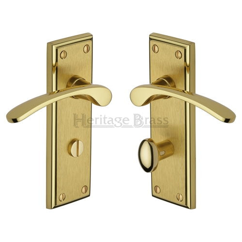 M.Marcus Heritage Brass Hilton Lever Handle on Plate