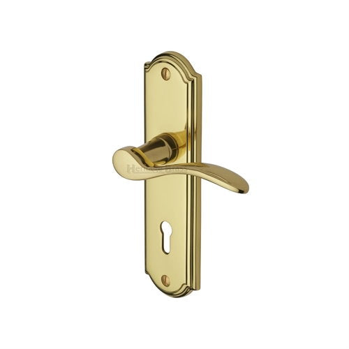 M.Marcus Heritage Brass Howard Lever Handle on Plate