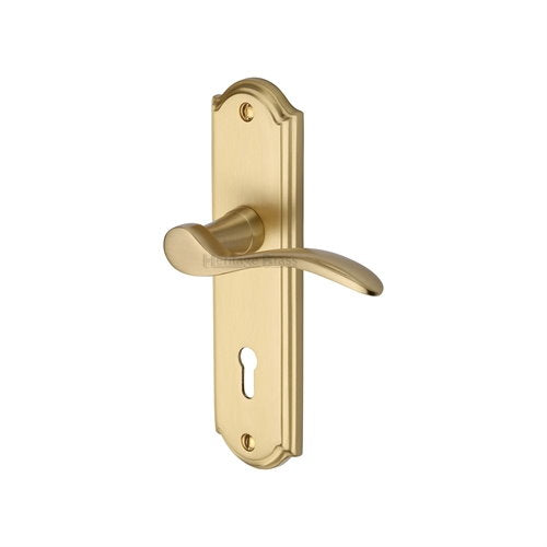 M.Marcus Heritage Brass Howard Lever Handle on Plate