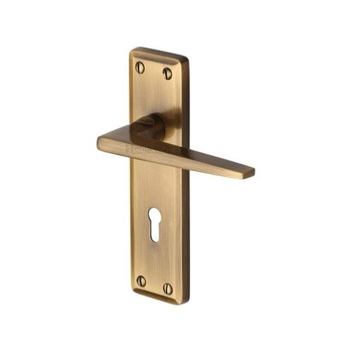 M.Marcus Heritage Brass Kendal Lever Handle on Plate