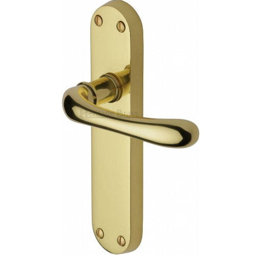 M.Marcus Heritage Brass Luna Lever Handle on Plate