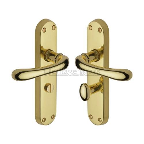 M.Marcus Heritage Brass Luna Lever Handle on Plate