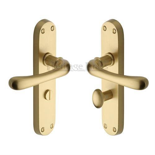 M.Marcus Heritage Brass Luna Lever Handle on Plate