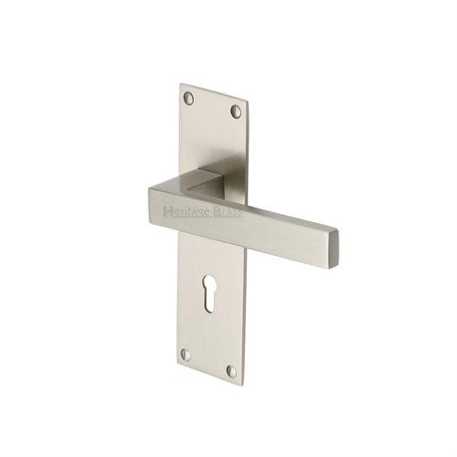 M.Marcus Heritage Brass Metro Low Profile Lever Handle on Plate