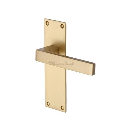 M.Marcus Heritage Brass Metro Low Profile Lever Handle on Plate