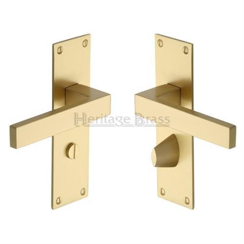 M.Marcus Heritage Brass Metro Low Profile Lever Handle on Plate