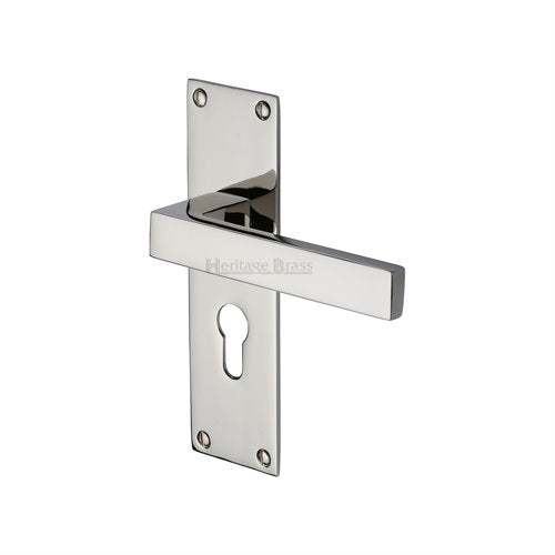 M.Marcus Heritage Brass Metro Low Profile Lever Handle on Plate