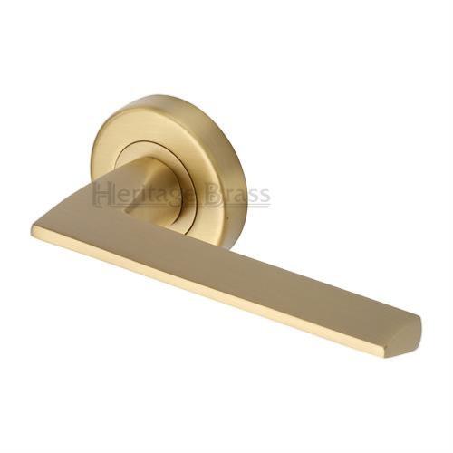 M.Marcus Heritage Brass Pyramid Lever Handle Set