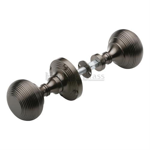 M.Marcus Heritage Brass Reeded Knob Set