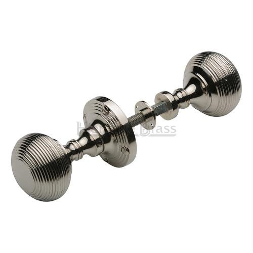 M.Marcus Heritage Brass Reeded Knob Set