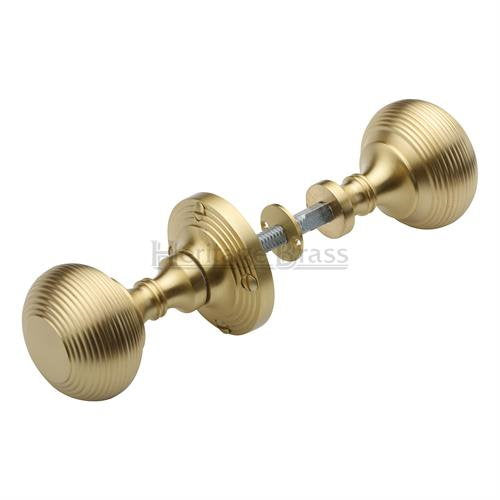 M.Marcus Heritage Brass Reeded Knob Set