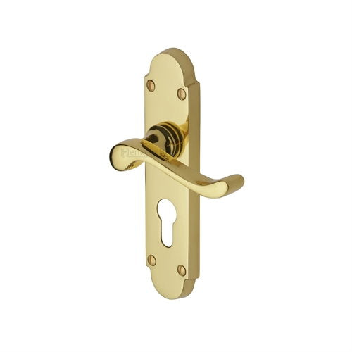 M.Marcus Heritage Brass Savoy Lever Handle on Plate