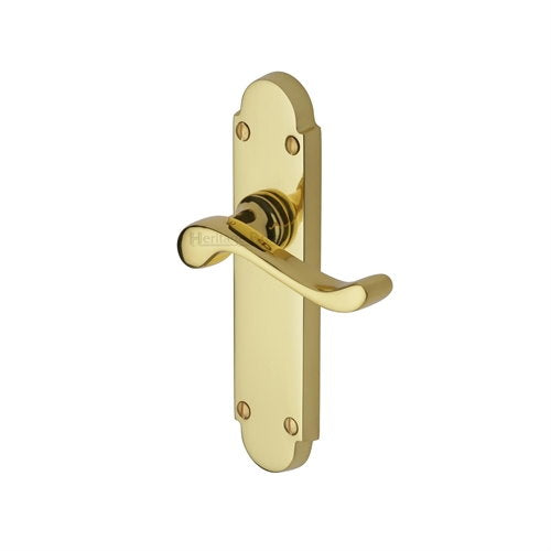 M.Marcus Heritage Brass Savoy Lever Handle on Plate