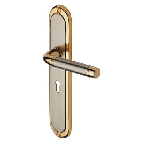 M.Marcus Heritage Brass Saturn Long Lever Handle on Plate