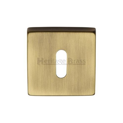 M.Marcus Heritage Brass SQ5002 Lever Key Escutcheon