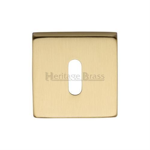 M.Marcus Heritage Brass SQ5002 Lever Key Escutcheon