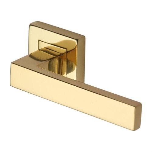 M.Marcus Heritage Brass Delta SQ Lever Handle Set